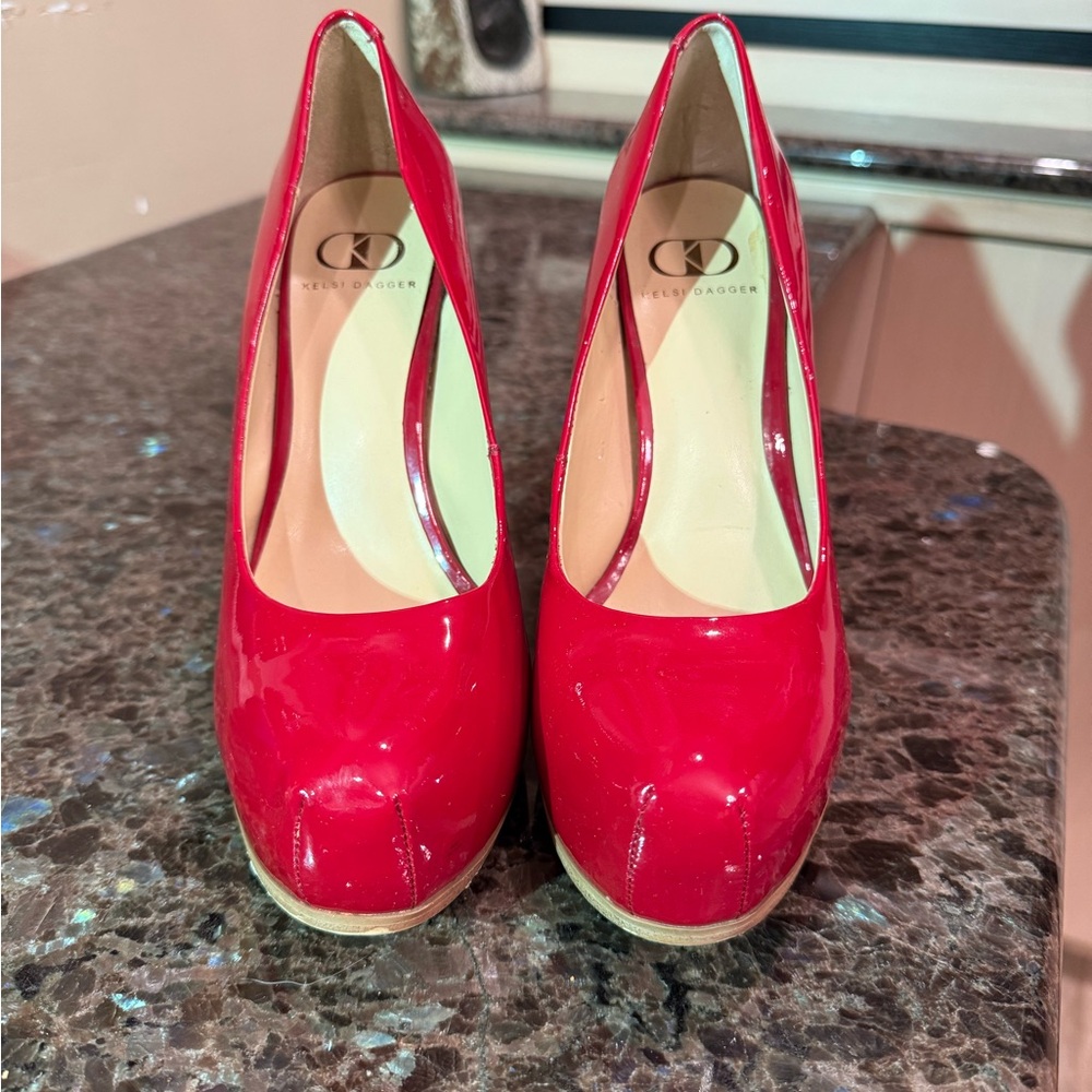 Kelsi Dagger Vibrant Red Linzy Heels